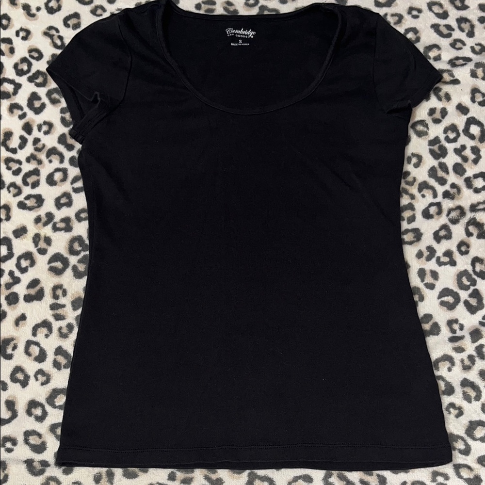 Cambridge Dry Goods Black Short Sleeve Tee